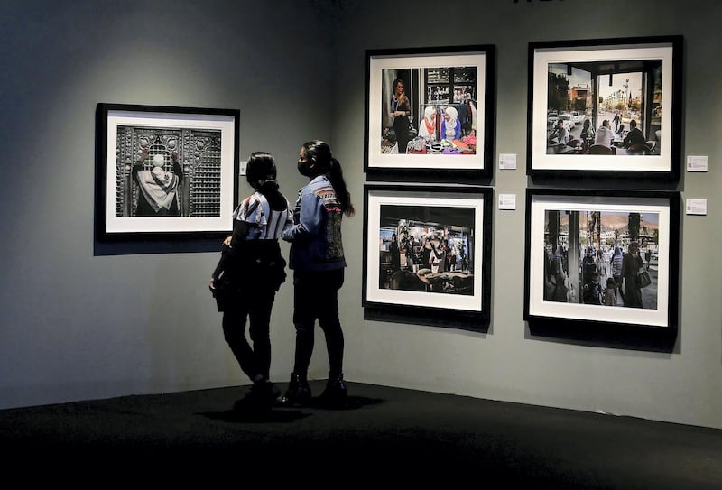 SHARJAH, UNITED ARAB EMIRATES , Feb 11 – Photographs on display by various photographers around the world at the Xposure International Photography Festival at Sharjah Expo Centre in Sharjah. (Pawan Singh / The National) For News/Online/Instagram/Arts&Life
