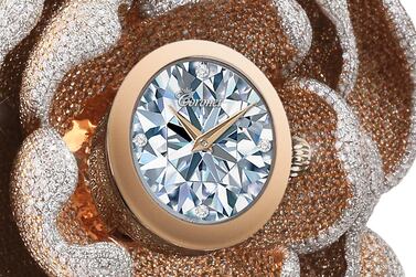The Mudan watch by Coronet is covered in a staggering 15,858 diamonds. Photo: Supplied
