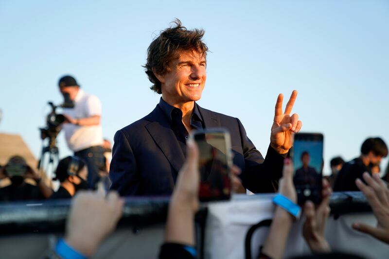 Tom Cruise attends the premiere of 'Top Gun: Maverick' in Yokohama, Japan. Getty