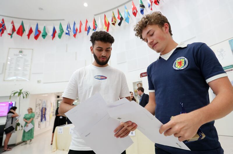 Pupils open their A-level results 