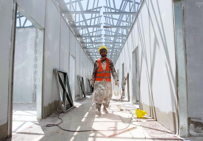 A man works on the construction site of a new 100-bed hospital in Herat province, Afghanistan. Reuters