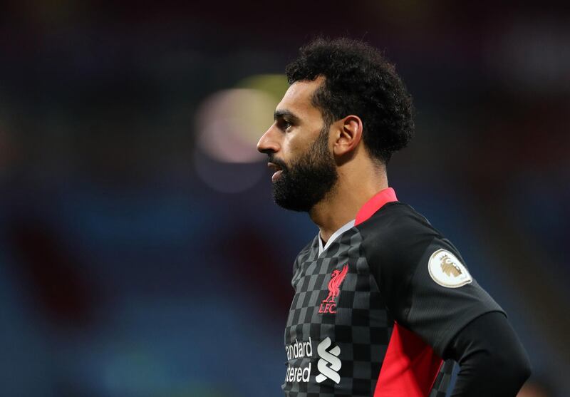 Mohamed Salah had a tough night despite scoring twice. Getty