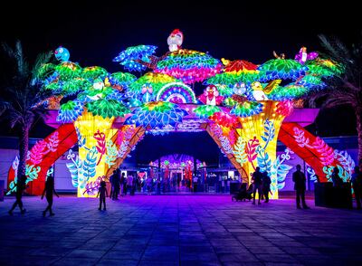 Dubai Garden Glow at Zabeel Park has reopened after a summer break. Victor Besa / The National