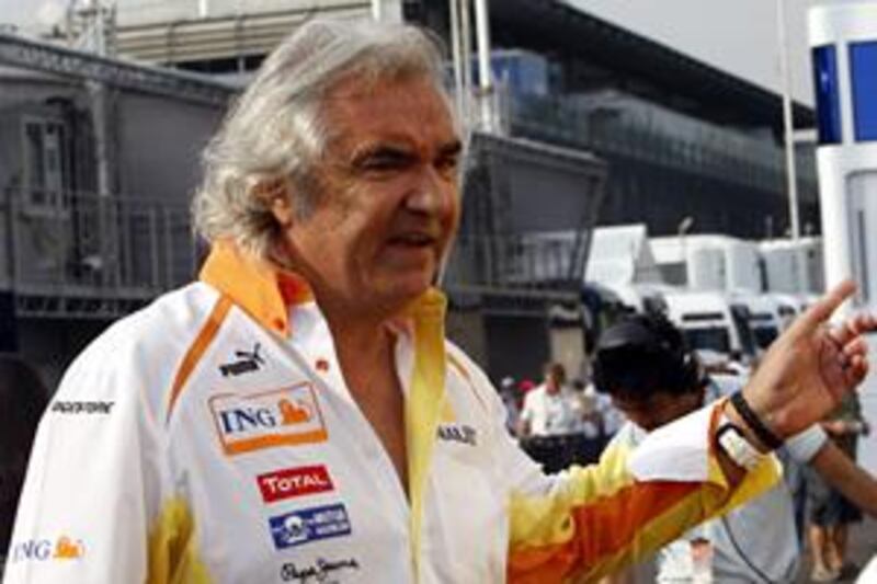Flavio Briatore at last weekend's Italian Grand Prix in Monza - his last as team principal of the Renault team.