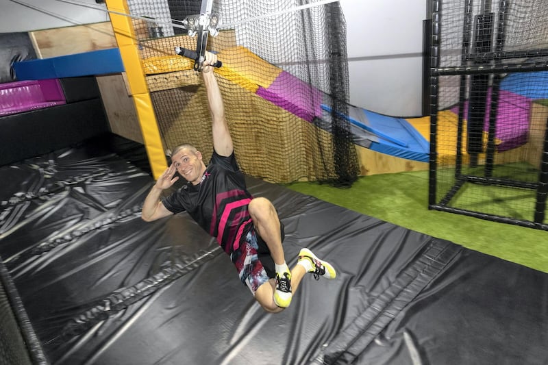 DUBAI, UNITED ARAB EMIRATES. 09 MARCH 2020. The new Bounce X opening in Festival City. Petar Popovic, Venue Manager, shows off the new facility. (Photo: Antonie Robertson/The National) Journalist: Evelyn Lau. Section: National. 
