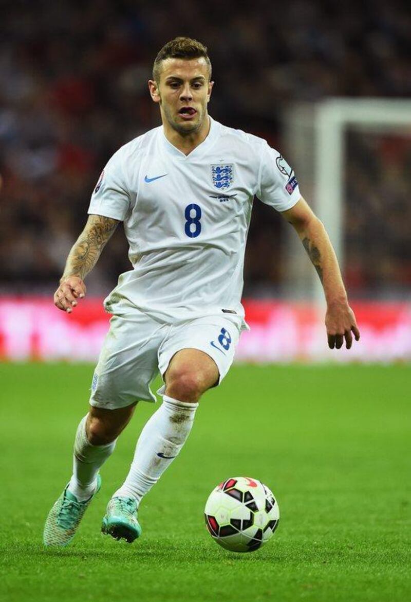 Jack Wilshere shown during England's win over San Marino on Thursday night at Wembley Stadium in London. Mike Hewitt / Getty Images / October 9, 2014