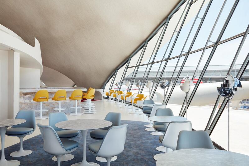 The Paris Cafe by Jean-Georges has seating for 200 guests. Courtesy TWA Hotel / David Mitchell