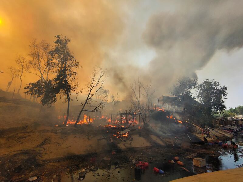 The UN Refugee Agency said 12,000 Rohingya refugees 'lost everything again'. AP