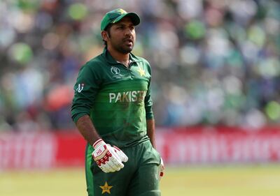 Cricket - ICC Cricket World Cup - Pakistan v Afghanistan - Headingley, Leeds, Britain - June 29, 2019   Pakistan's Sarfaraz Ahmed reacts after losing his wicket   Action Images via Reuters/Lee Smith
