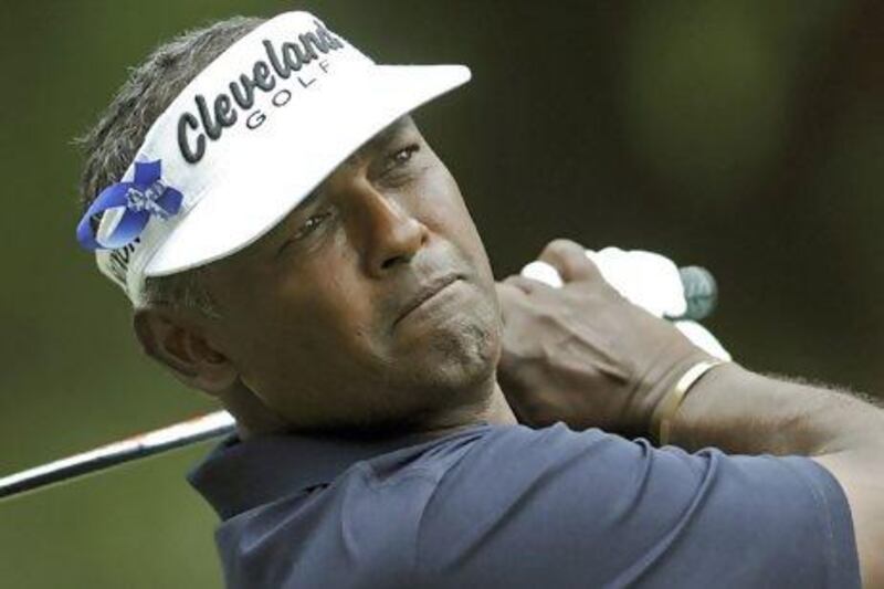 Vijay Singh is on a shortlist of players who have never missed the FedEx Cup play-offs and currently sits outside the top 125. Stephen Morton / AP Photo