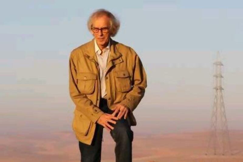 Christo in the Abu Dhabi desert this year.