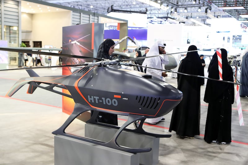 An EDGE drone at Dubai Airshow. Pawan Singh / The National