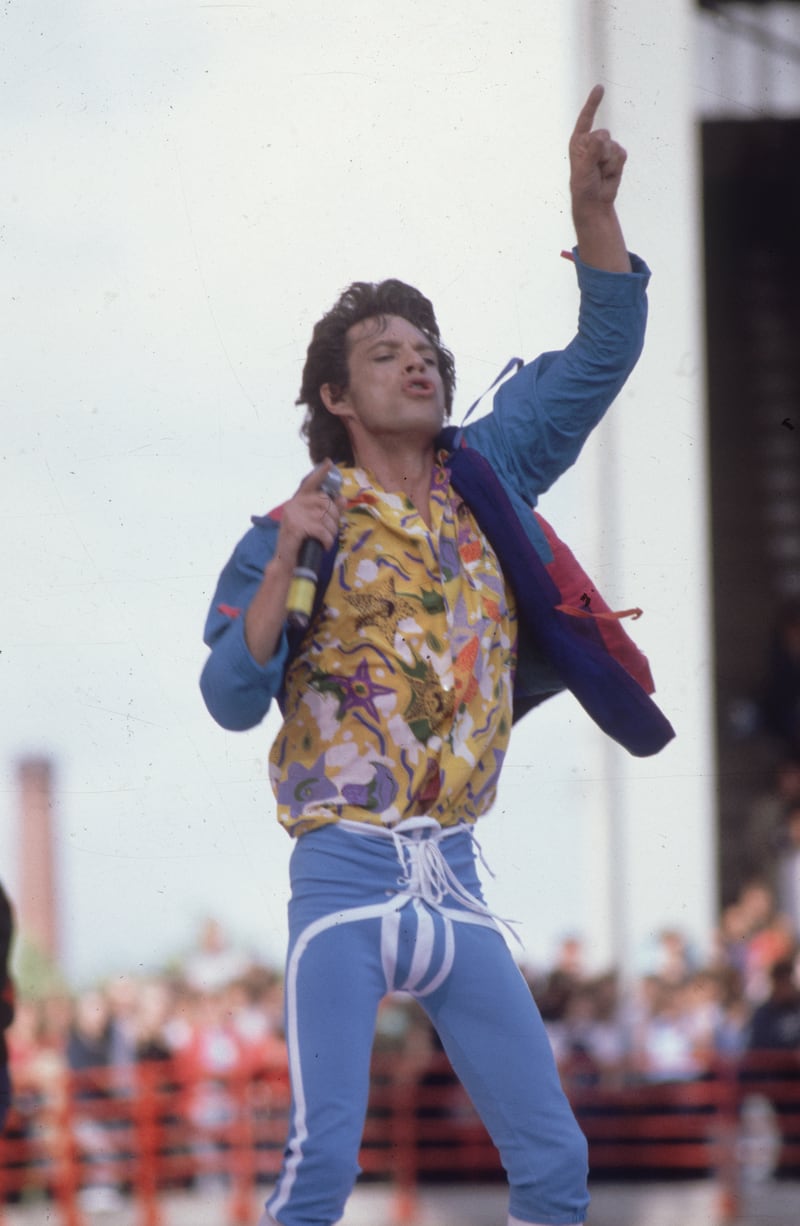 Mick Jagger of The Rolling Stones performs in Bristol in 1982