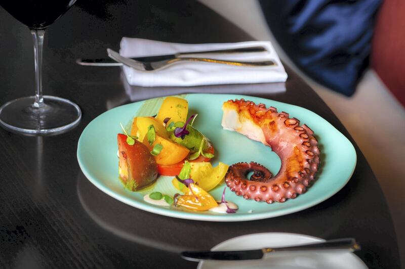 Octopus salad at The Grill 