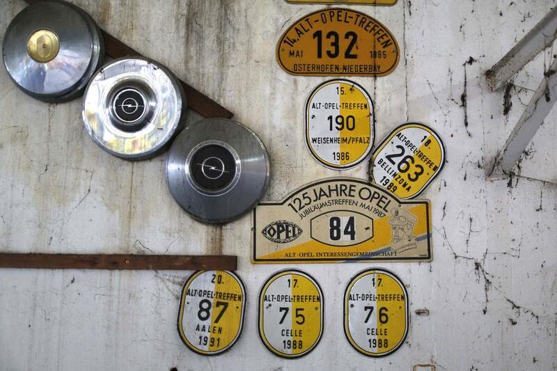 Vintage Opel signs are seen at a Opel museum in Herne. Ina Fassbender / Reuters