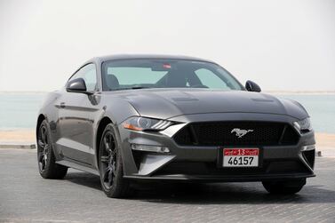 Abu Dhabi, United Arab Emirates - July 10th, 2018: Ford Mustang GT road test shoot. Tuesday, July 10th, 2018 in Abu Dhabi. Chris Whiteoak / The National