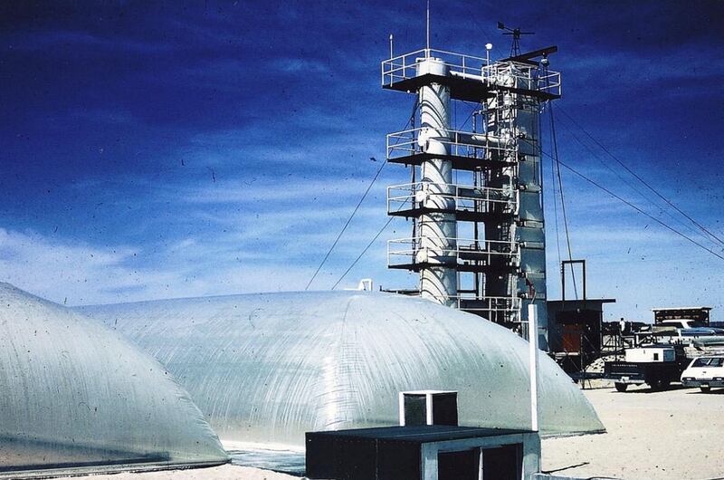 A view of the greenhouses on Saadiyat. Courtesy Merle Jensen/University of Arizona