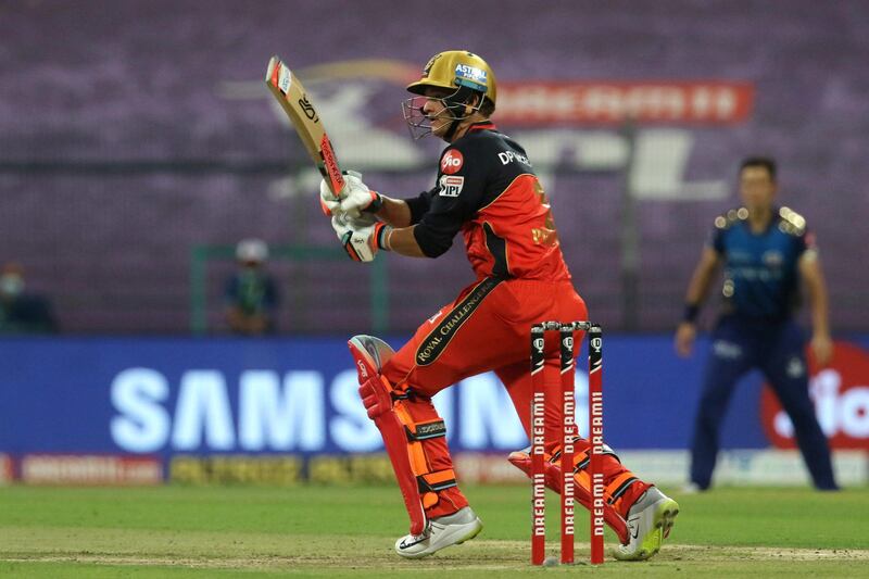 Joshua Philippe of Royal Challengers Bangalore plays a shot during match 48 of season 13 of the Dream 11 Indian Premier League (IPL) between the Mumbai Indians and the Royal Challengers Bangalore at the Sheikh Zayed Stadium, Abu Dhabi  in the United Arab Emirates on the 28th October 2020.  Photo by: Vipin Pawar  / Sportzpics for BCCI