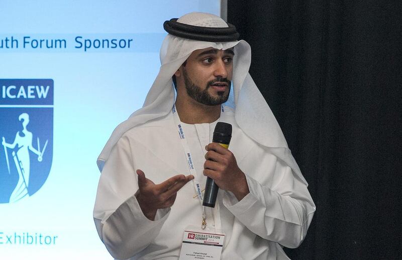 Fahad Khalaf, nationalisation manager at the National Bank of Ras Al Khaimah, says UAE nationals needed to know their role in the workplace. Mona Al-Marzooqi/ The National 

