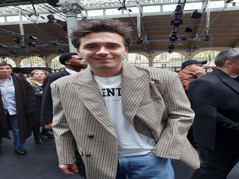 Brooklyn Beckham at the Valentino show. Sarah Maisey / The National