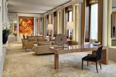 A lounge at the Park Hyatt Paris Vendome. Courtesy Hyatt / Cecil Mathieu