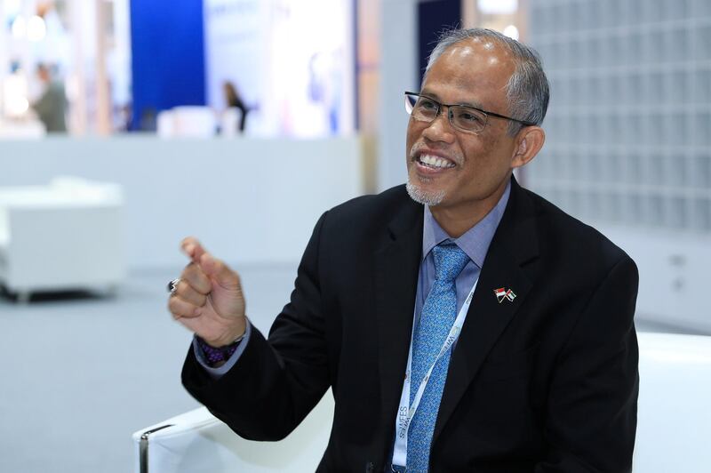 Abu Dhabi, U.A.E., Janualry 15, 2019.  
Day 2 Abu Dhabi Sustainability Week.
Masagos Zulkifli, Minister for the Environment and Water Resources, Singapore.
Victor Besa / The National
Section:  NA
Reporter:  Nick Webster
