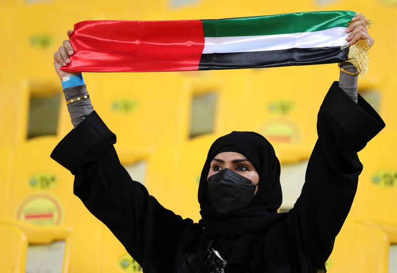 UAE fans at the Zabeel Stadium. Chris Whiteoak / The National