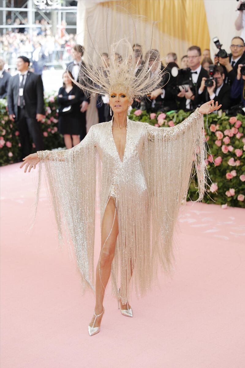 Singer Celine Dion arrives at the 2019 Met Gala in New York on May 6. EPA