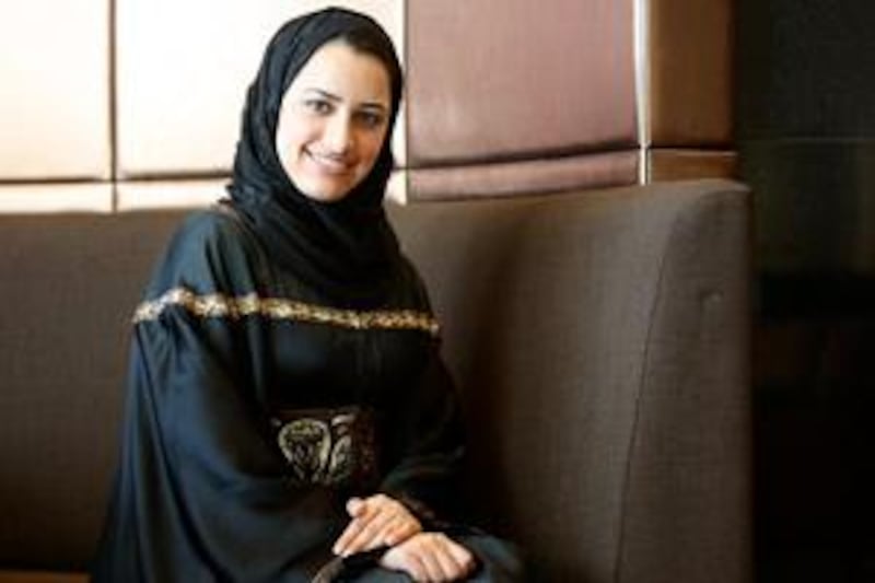 DUBAI, UNITED ARAB EMIRATES – Mar 1: Rajaa Alsanea, author of the ‘Girls of Riyadh’ at Intercontinental hotel in Dubai Festival City, Dubai. (Pawan Singh / The National) For Arts & Life Story by Philippa Kennedy

