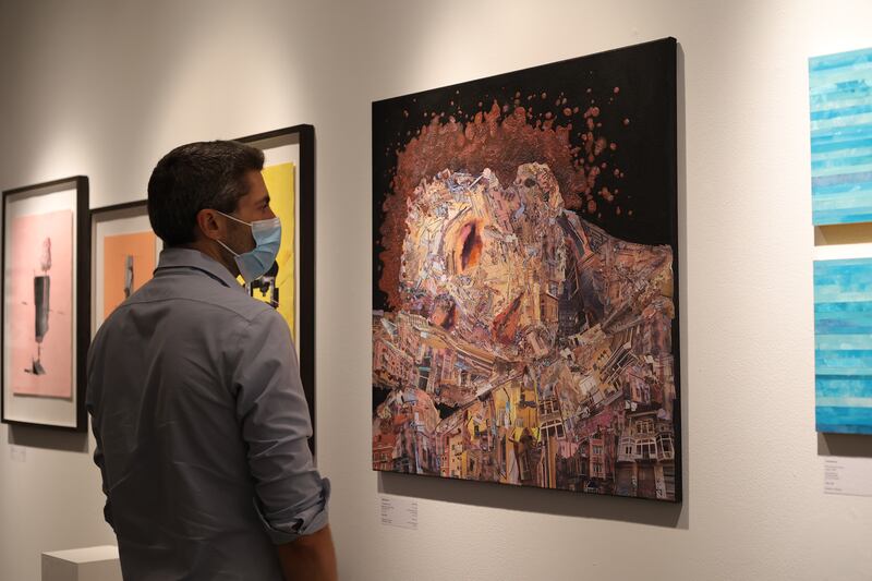 Various cultural and industrial backgrounds are reflected in the exhibited artworks.