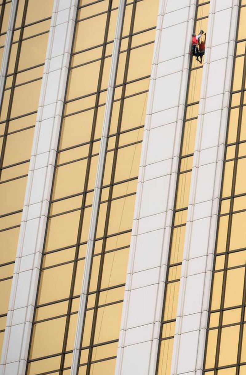 Robert has climbed more than 100 of the world’s tallest buildings including the 828 metre Burj Khalifa in Dubai, the Petronas Twin Towers in Kuala Lumpur, Sears Tower in Chicago and the 88 storey Jin Mao Building in Shanghai. Dale De La Rey / AFP photo