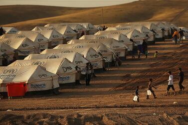 Displacement camps such as this one in Khazair will be closed. Getty Images