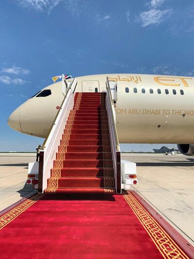 Etihad Airways rolled out the red carpet for Pope Francis. Courtesy: Etihad