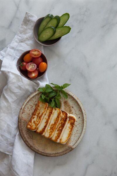 Halloumi is a semi-hard, unripened, brined cheese made from a mixture of goat's and sheep's milk. Courtesy Stephanie Mahmoud
