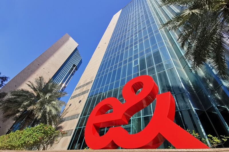 Last February, e& rebranded as it sought to transform into a global technology investment conglomerate. Photo: E-Vision