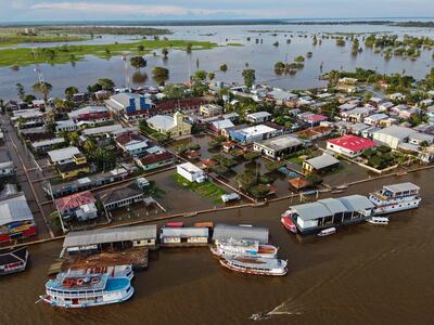 Extreme rainfall could become far more common due to climate change, leading to flooding such as seen in Brazil earlier this year. AFP