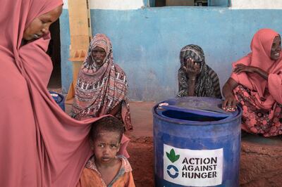 Women and children at the Dabafayed Resettlement project for Internally displaced person (IDP) in Gode, southeastern Ethiopia, on January 27, 2018. Yonas Tadesse / AFP