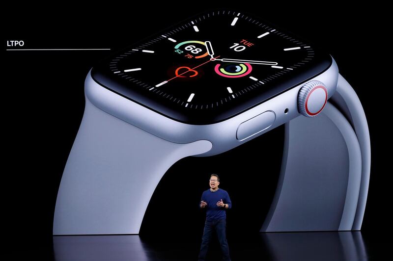 Stan Ng presents the new Apple Watch at an Apple event at their headquarters in Cupertino, California, U.S. September 10, 2019. REUTERS/Stephen Lam
