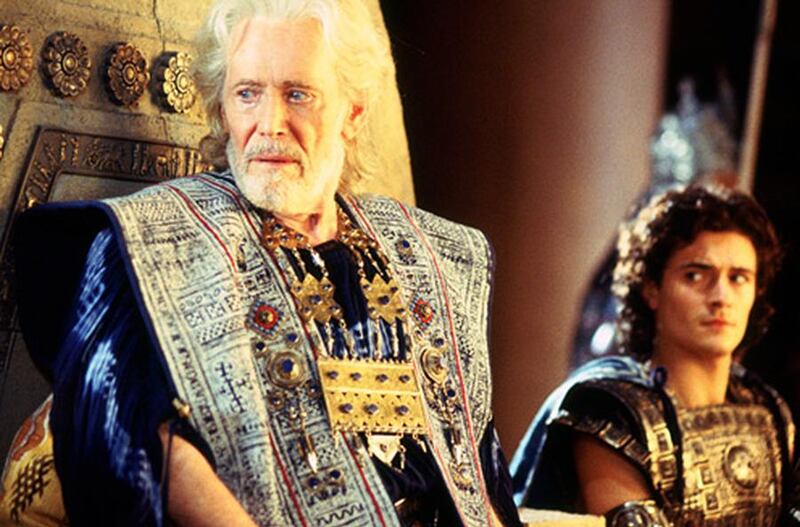 Peter O'Toole and Orlando Bloom in Troy. Courtesy Warner Bros.