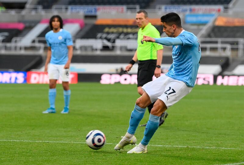 Joao Cancelo - 7, Could have done more to prevent Krafth’s goal, but his deflected shot resulted in the equaliser, while his effort coming off the post led to Torres’ third of the game. Booked after fouling Murphy, then kicking the ball away. EPA