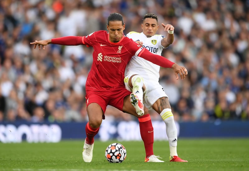 Centre-back: Virgil van Dijk (Liverpool) – A typically commanding performance from the colossus who looked back to his best in Liverpool’s emphatic 3-0 win at Leeds. Getty Images