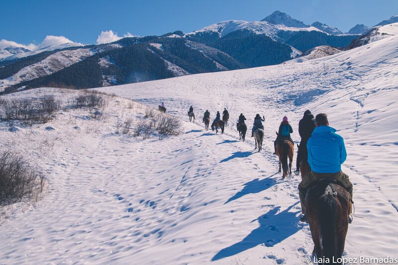 4. Go horse-riding in Kyrgyzstan and spend Christmas in a nomad yurt. Photo: Trekkup Dubai