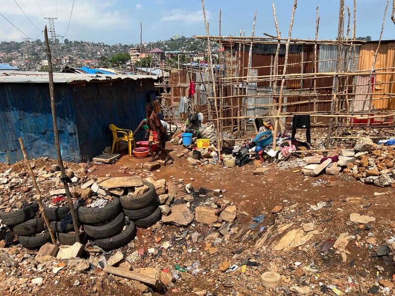 Kolleh Town landfill centre in Sierra Leone - home to more than 2,000 residents that mine the site for recyclable materials. Andy Scott / The National