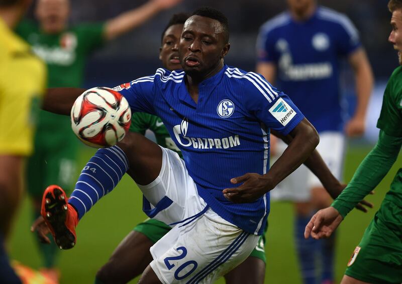 (FILES) In this file photo taken on October 31, 2014 Schalke's Nigerian forward Chinedu Obasi plays the ball during the German First division Bundesliga football match FC Schalke 04 vs FC Augsburg in Gelsenkirchen, western Germany.

RESTRICTIONS / EMBARGO – DFL RULES TO LIMIT THE ONLINE USAGE DURING MATCH TIME TO 15 PICTURES PER MATCH. IMAGE SEQUENCES TO SIMULATE VIDEO IS NOT ALLOWED AT ANY TIME. FOR FURTHER QUERIES PLEASE CONTACT DFL DIRECTLY AT + 49 69 650050. Former Nigeria striker Chinedu Obasi alleged on May 10, 2020, he was asked to pay a bribe to feature at the 2014 World Cup, before eventually missing out on selection. Obasi, 33, who has been a free agent since leaving Swedish outfit AIK in January, made his last Super Eagles appearance in 2011 and had club spells in Germany with Hoffenheim and Schalke."I was supposed to be at the World Cup in 2014, I was playing with Schalke in the Champions League everything was going fine. At the end of the season, I was given an invitation for the World Cup preparations for friendlies in South Africa," Obasi said on social media.
 / AFP / Patrik STOLLARZ
