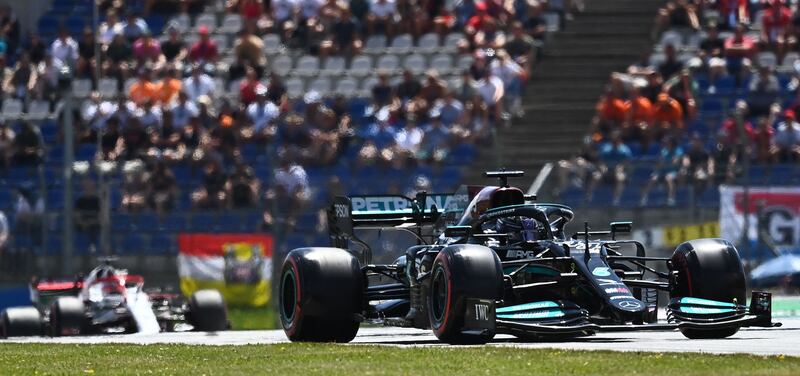 Mercedes' British driver Lewis Hamilton at the Red Bull Ring race track. AFP