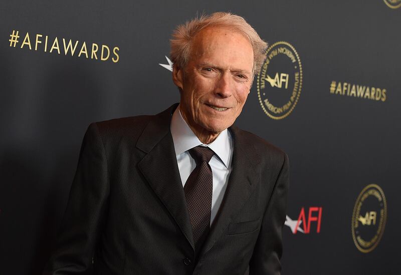 FILE - In this Jan. 3, 2020 file photo, Clint Eastwood arrives at the AFI Awards in Los Angeles. Eastwood turns 90 on Sunday, May 31. (Photo by Jordan Strauss/Invision/AP, File)