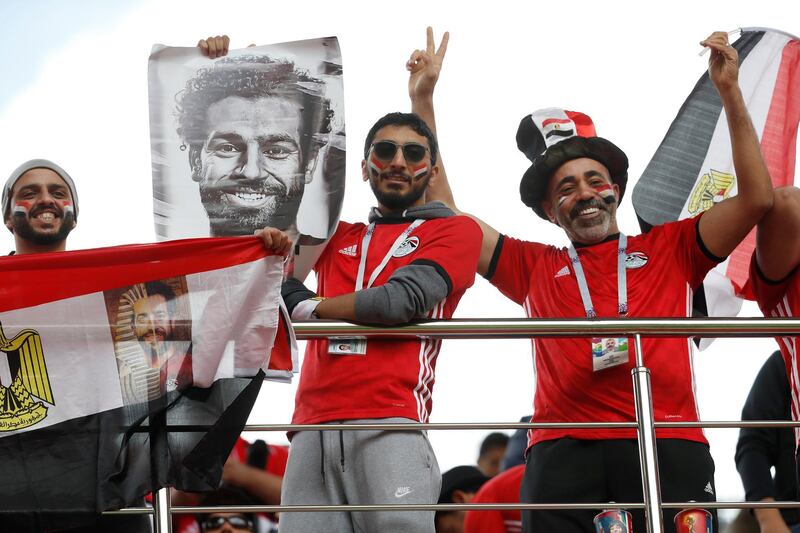 Fans before the Egypt vs Uruguay match at Ekaterinburg Arena, Yekaterinburg, Russia. Damir Sagolj / Reuters