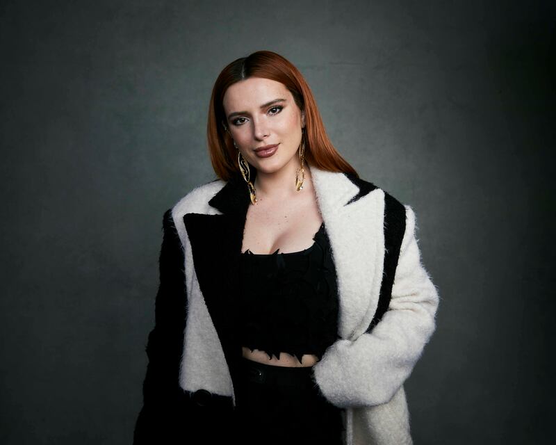 Bella Thorne poses at a portrait sitting to promote the film Divinity. Invision / AP