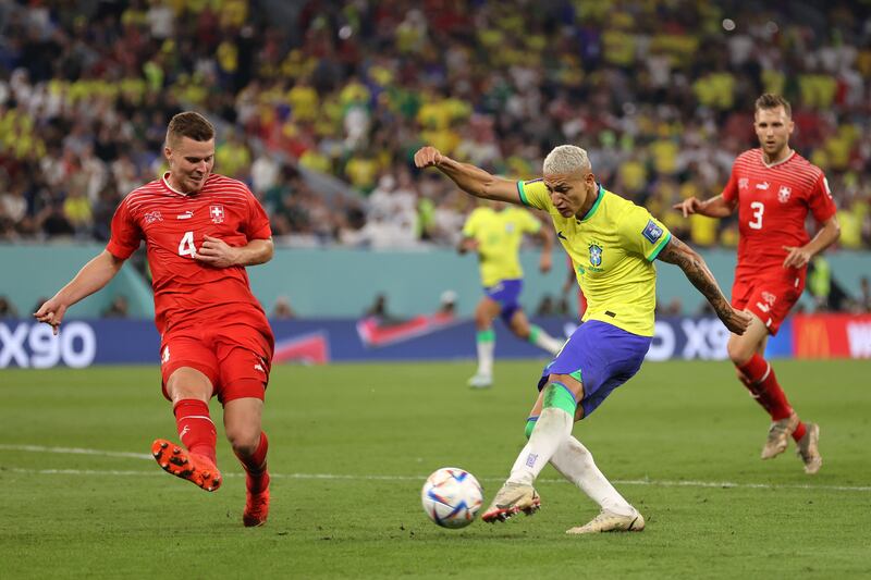 Richarlison 6: The main man up front, but isolated with little service in first half. Just missed a beautiful 56th minute ball in from Vinicius. Man of the night against Serbia, but not the Swiss. Getty