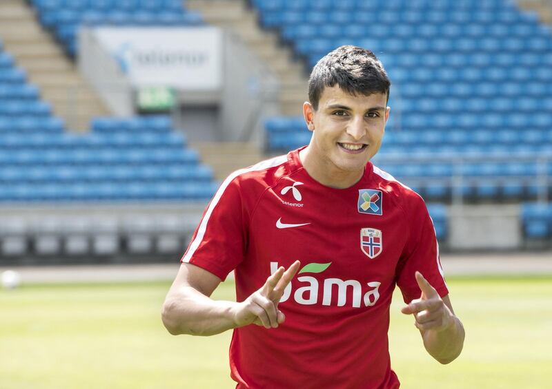 OSLO, NORWAY - MAY 29: Mohamed Amine Elyounoussi of Norway during training session before Iceland v Norway at Ullevaal Stadion on May 29, 2018 in Oslo, Norway. (Photo by Trond Tandberg/Getty Images)